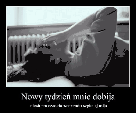 Kobieta jest załamana nowym tygodniem